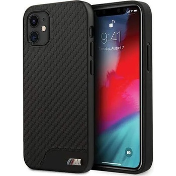Image 1 of BMW M Collection PU Carbon Hard Case - кожен кейс за iPhone 12 mini (черен)