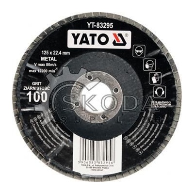 Yato Kotouč lístkový plochý 125 mm P120 YT-83296
