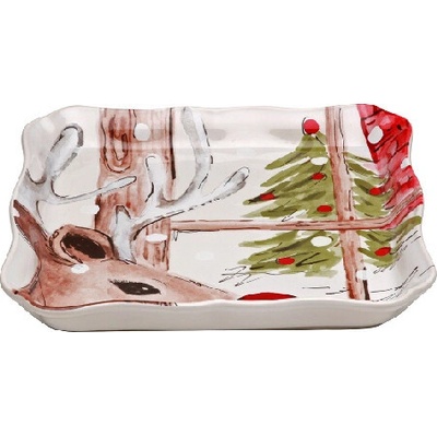 Casafina Tác 21cm DEER FRIENDS bílá