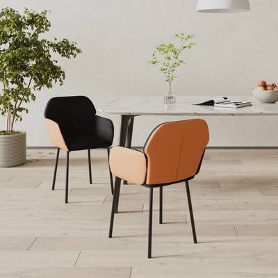 vidaXL 344752 textil a umělá kůže / Černá 2 ks