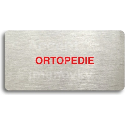 ACCEPT Piktogram ORTOPEDIE - stříbrná tabulka - barevný tisk bez rámečku