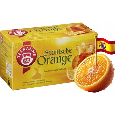 TEEKANNE SPANISCHE ORANGE ovocný čaj s příchutí španělských pomerančů a broskví 20 x 2,25 g