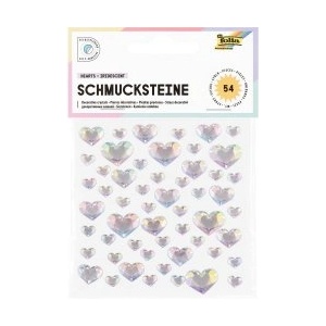 Folia Стикери глитерни Crystal Hearts