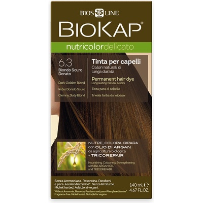 Biokap NutriColor Delicato barva na vlasy 6.30 blond zlatá tmavá 140 ml