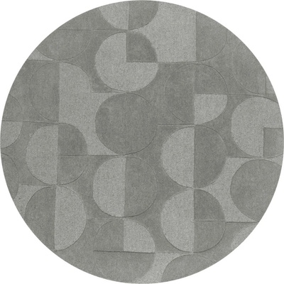 Кръгъл килим от сива вълна ø 160 cm Gigi - Flair Rugs (503119373932)