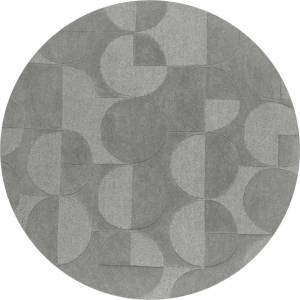 Flair Rugs Кръгъл килим от сива вълна ø 160 cm Gigi - Flair Rugs (503119373932)
