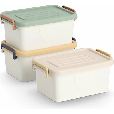 ZELLER Úložný box s víkem sada 3 ks, plast 29 × 21 × 23 cm