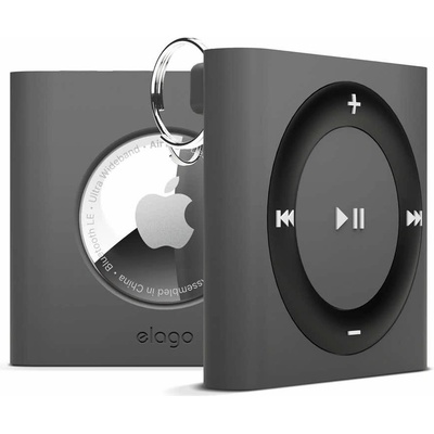 elago Силиконов ключодържател за Apple AirTag - Elago AirTag W7 Case (тъмносив) (EATW7-DGY)