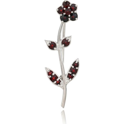 Český Granát Jan Kos Jewellery Stříbrná brož granát 15040845001