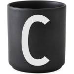 Design Letters Черна порцеланова чаша Alphabet C, 250 ml A-Z - Design Letters (10204000C)