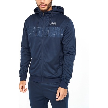 Image 1 of Crosshatch Мъжки суичър Crosshatch Pyramid Zip Through Hoodie Mens - Navy