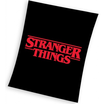 Carbotex Detská mikroplyšová deka Stranger Things Black