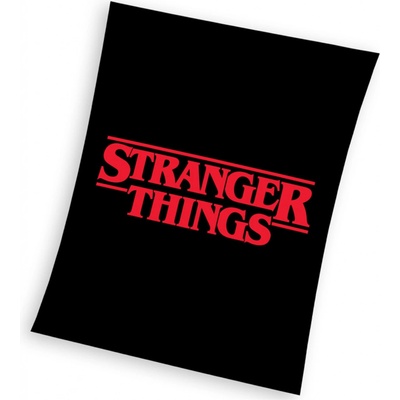 Carbotex Detská mikroplyšová deka Stranger Things Black