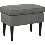 vidaXL Пуф за крака Тъмносиво 55 x 35 x 41 см Кадифе (42029989)