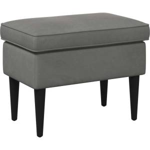 vidaXL Пуф за крака Тъмносиво 55 x 35 x 41 см Кадифе (42029989)