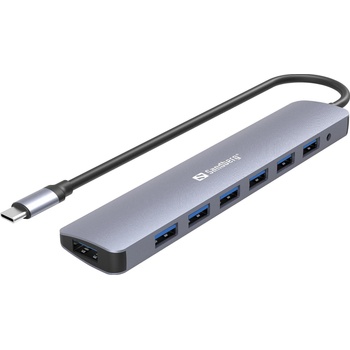 Sandberg USB-C to 7 x USB 3.0 Hub - Хъб (136-40)