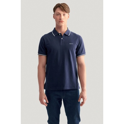 Gant Tipping SS pique Polo evening blue