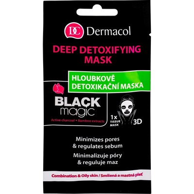 Dermacol Black Magic Tissue Detoxifying Mask textilní detoxikační maska 15 ml – Zboží Mobilmania