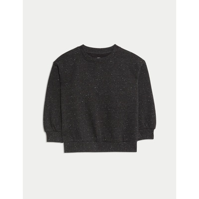 Marks & Spencer Тъкан суитшърт с висок дял памук (2-8 години) Marks & Spencer сива Marks & Spencer | Siv | Момчешки | 3-4 години