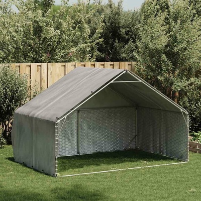 vidaXL Venkovní psí bouda s krytem 300 x 200 x 190 cm pozinkovaná ocel – Zboží Dáma