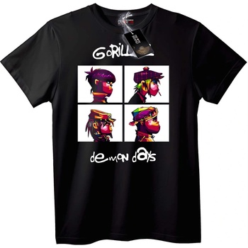 NOONEBRAND Тениска Gorillaz Демонични Дни - 5XL, White