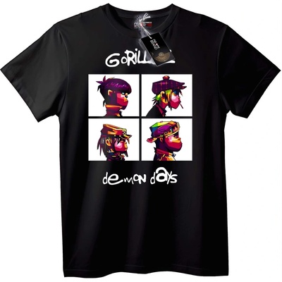 NOONEBRAND Тениска Gorillaz Демонични Дни - 5XL, White