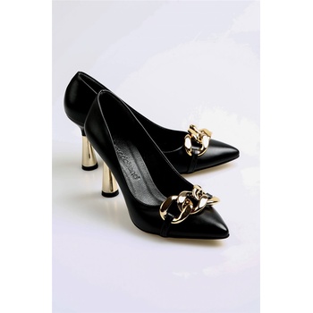 Moda Trend Дамски обувки с декоративен елемент - Черни #369546 (369546_Черно)