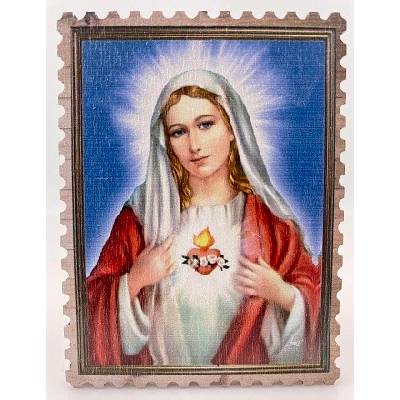 Magnetka: Srdce Panny Márie - drevená - Z001