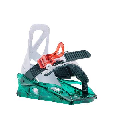 BURTON MINI GROM DISC KIDS SNOWBOARD BINDINGS GREEN/MULTI