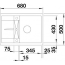 BLANCO Metra 45 S Compact čierná