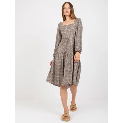 Vzorované midi šaty CHA-SK-5803.29 beige