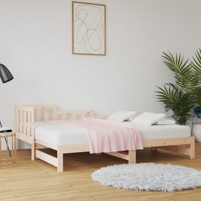 Petrashop 820741 Výsuvná postel masivní borovice / Hnědá