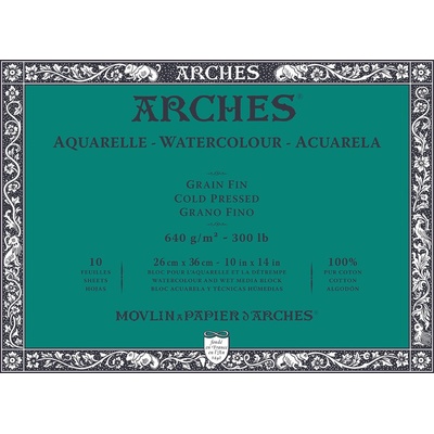 Arches Skicák v lepenej väzbe 26 x 36 cm 640g 10 listov CP