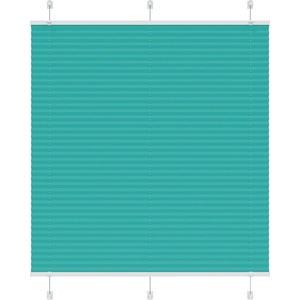 vidaXL Плисирана щора, петролно зелена, 120x100 см, ширина на плата 119, 4 см, полиестер (4015385)