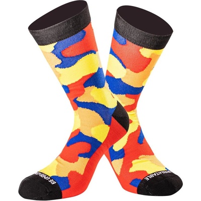 Ponožky CAMO SHORT UNDERSHIELD žltá/červená/modrá