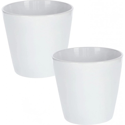 KOTARBAU keramický kvetináč 16 cm Classic Biela Smooth 2 ks