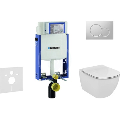 Geberit Kombifix tlačítko Sigma01 matný chrom WC Ideal Standard + sedátko 110.302.00.5 NU3