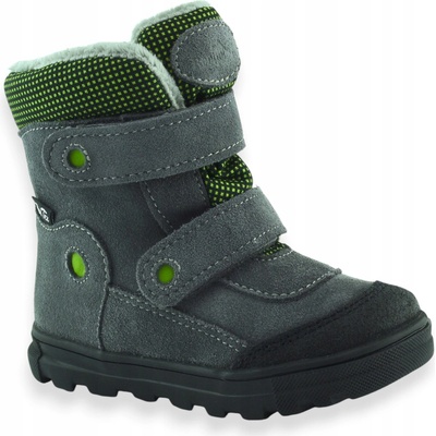 Ren But dětské kozačky z přírodní kůže šedé