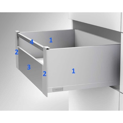 Samet Flowbox IN-držáky předního čela/desky H-144 ANTHRACITE bez bočního relingu