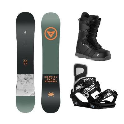 Gravity Cosa 24/25 snowboard + Gravity Indy black/white vázání + Gravity Void black/grey boty - 151 cm + L (EU 42-45)