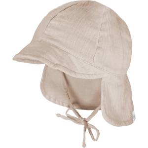 maximo Шапка с козирка maximo Baby's Peak Cap with Tie + Muslin Neck Protector Cap - Beigemeliert - размер 45 cm (904-6332-0215)