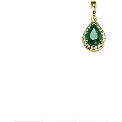 Diamond Spot Přívěsek se smaragdem kapka PN400754YEM