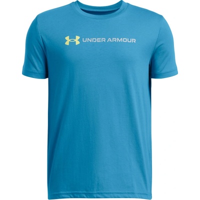 UNDER ARMOUR Chlapecké tričko s krátkým rukávem -UA B LOGO WORDMARK SS-BLU Modrá