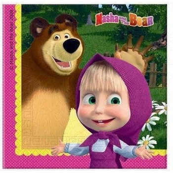 Procos servítky Máša a medveď 33x33cm 20ks