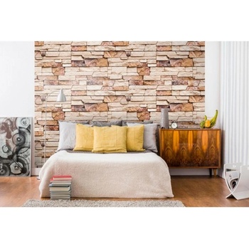 DIMEX ART s. r. o Луксозна флизелинова тапета сива каменна стена