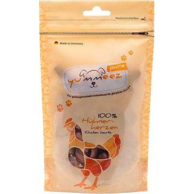 Yummeez Pure Hühnerherzen sušená kuřecí srdíčka 100 % masa 35 g