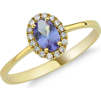 Lillian Vassago zlatý prsten s tanzanitem a brilianty LLV11 SMR5636 01 TAN