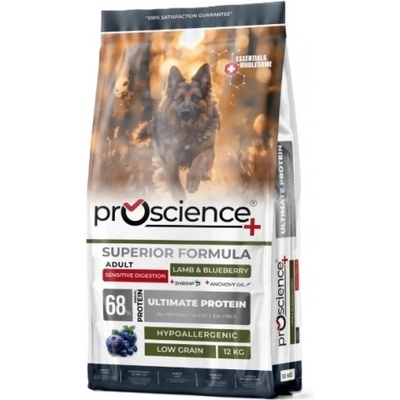 Proscience ProScience Dog Adult - Lamb Blueberry - храна за пораснали кучета от всички породи с агнешко и боровинки - 12 кг, Турция