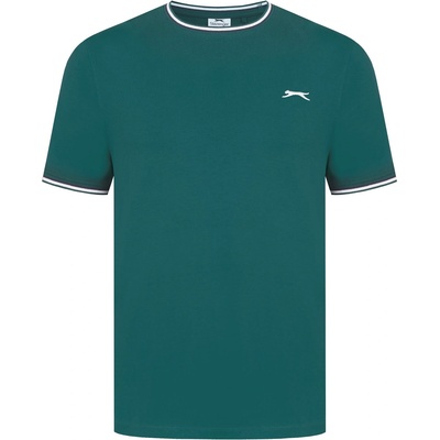 Slazenger Мъжка тениска Slazenger Tipped T Shirt Mens - Forest Green