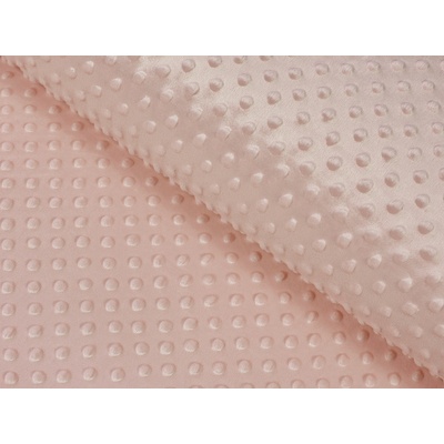 Dětská látka Minky 3D puntíky MKP-024 Tmavě béžová - šířka 150 cm